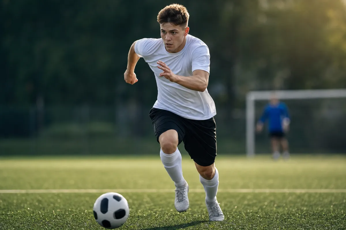 Hvor langt løber en fodboldspiller i en kamp?